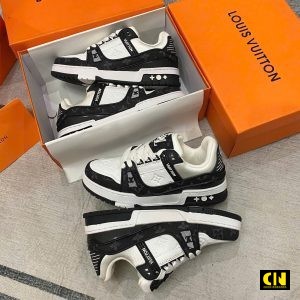 Giay Sneaker Louis Vuitton Lv Trainer Den Trang Giày Sneaker Louis Vuitton LV Trainer Đen Trắng