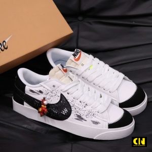 Giay Sneaker Nike Blazer Low 77 Paint Splatter Black White Giày Sneaker Nike Blazer Low 77 Paint Splatter Black White