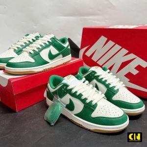Giay Sneaker Nike Dunk Trang Xanh La De Nau Giày Sneaker Nike Dunk Trắng Xanh Lá Đế Nâu