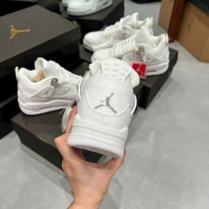 Giay Sneaker Nike Jordan 4 Pure Money Red White Giày Sneaker Nike Jordan 4 Pure Money Red White