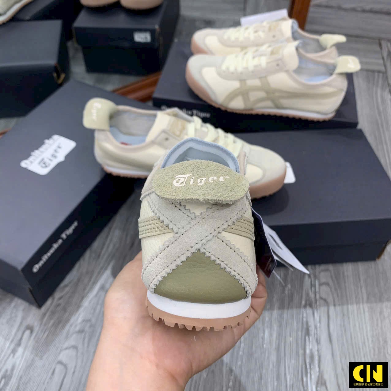 Giày Sneaker Onitsuka Tiger Mexico 66 Beige Green Moss Giày Sneaker Onitsuka Tiger Mexico 66 Beige Green Moss