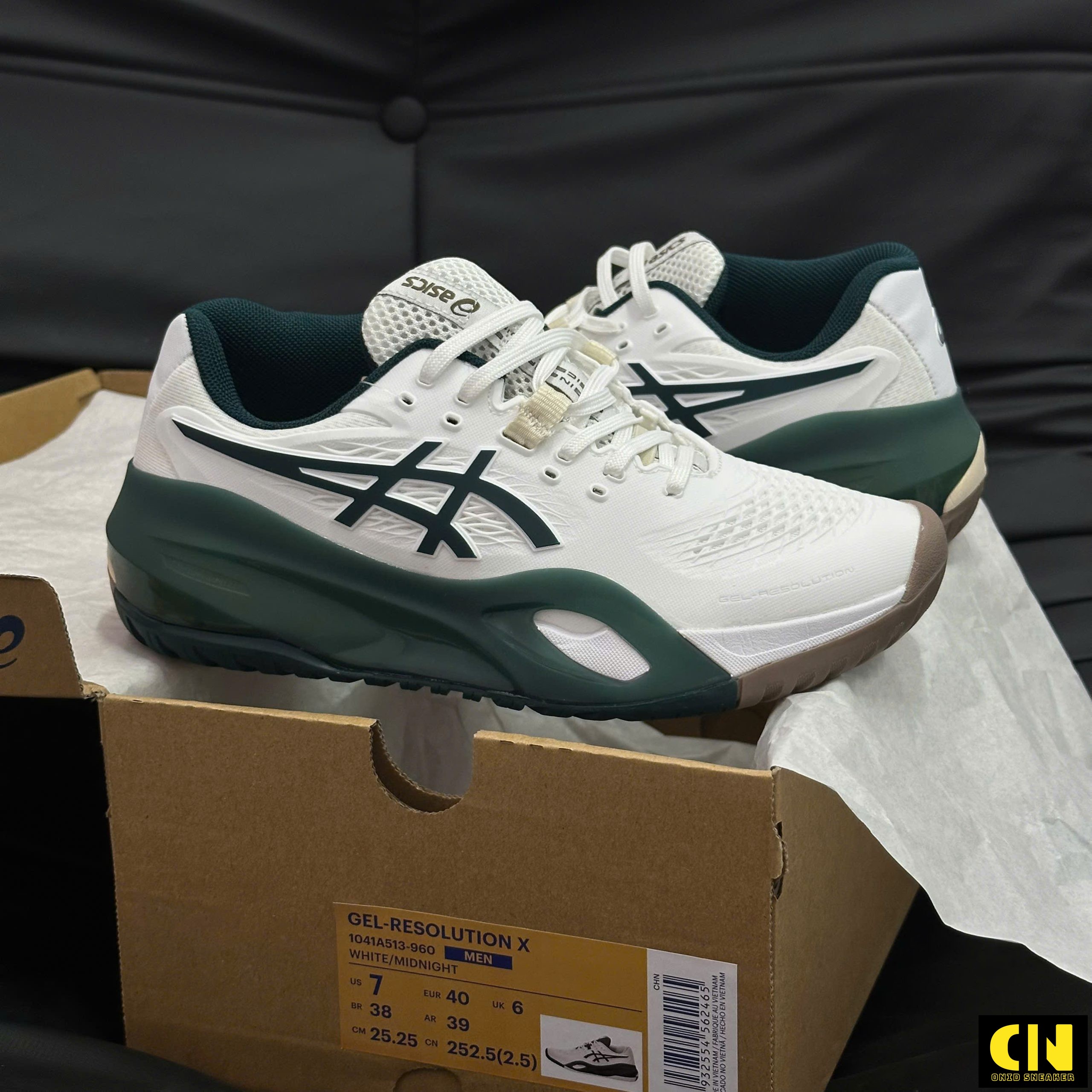 Giày Tennis Asics Gel-Resolution X Màu Trắng Xanh Green Giày Tennis Asics Gel-Resolution X Màu Trắng Xanh Green