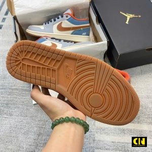 Giay The Thao Jordan 1 Low Denim Nau Giày Thể Thao Jordan 1 Low Denim Nâu