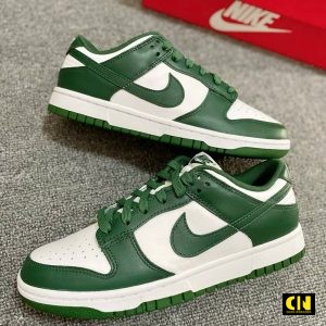 Giay The Thao Nike Dunk Low Michigan State Trang Xanh La Giày Thể Thao Nike Dunk Low Michigan State Trắng Xanh Lá