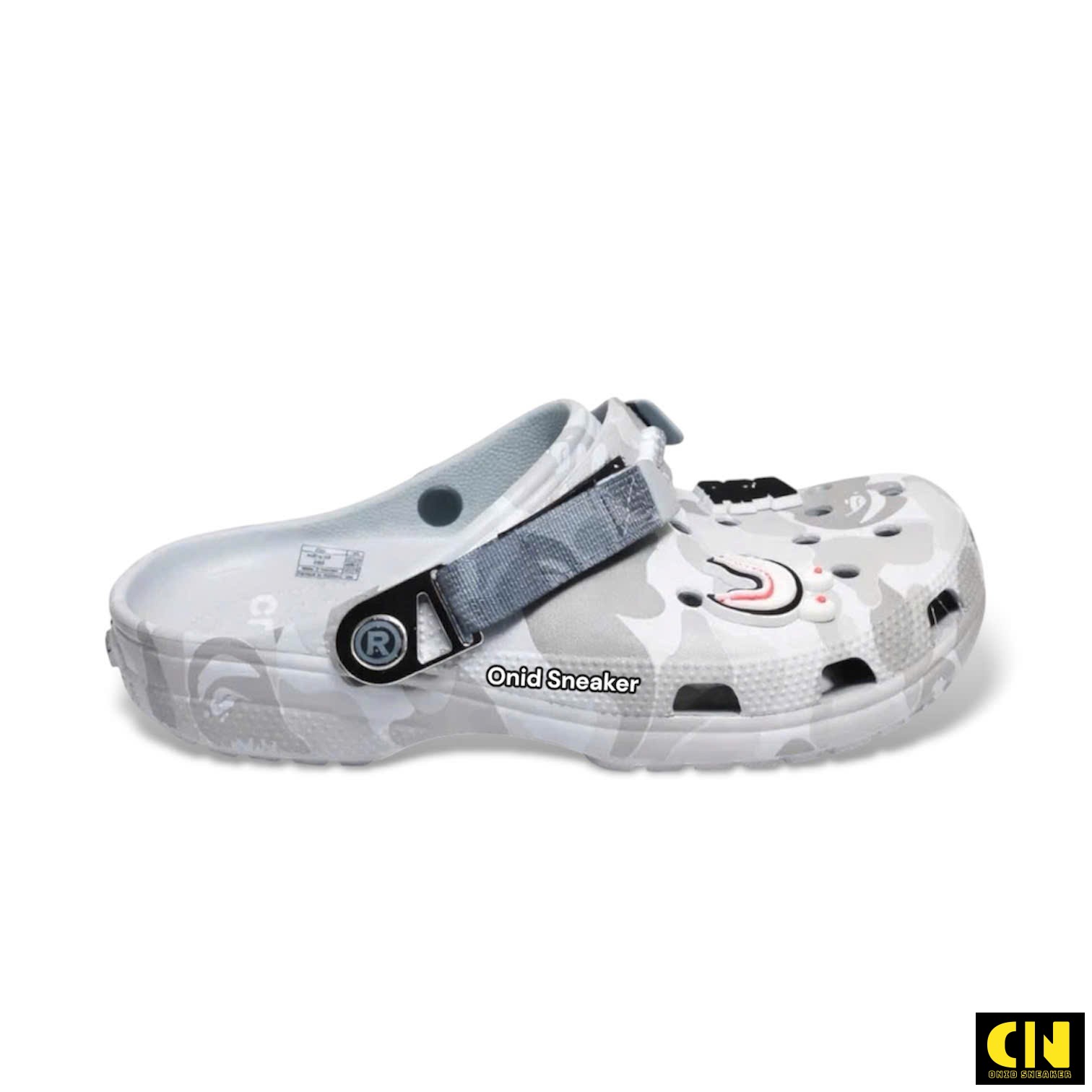 Dép Clog Unisex Crocs Classic Clog Bape Gray Camo Fullbox Dép Clog Unisex Crocs Classic Clog Bape Gray Camo Fullbox