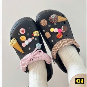 Dep Suc Crocs Classic Clog Baya Black Tang Kem Jibbitz Dép Sục Crocs Classic Clog Baya Black Tặng Kèm Jibbitz