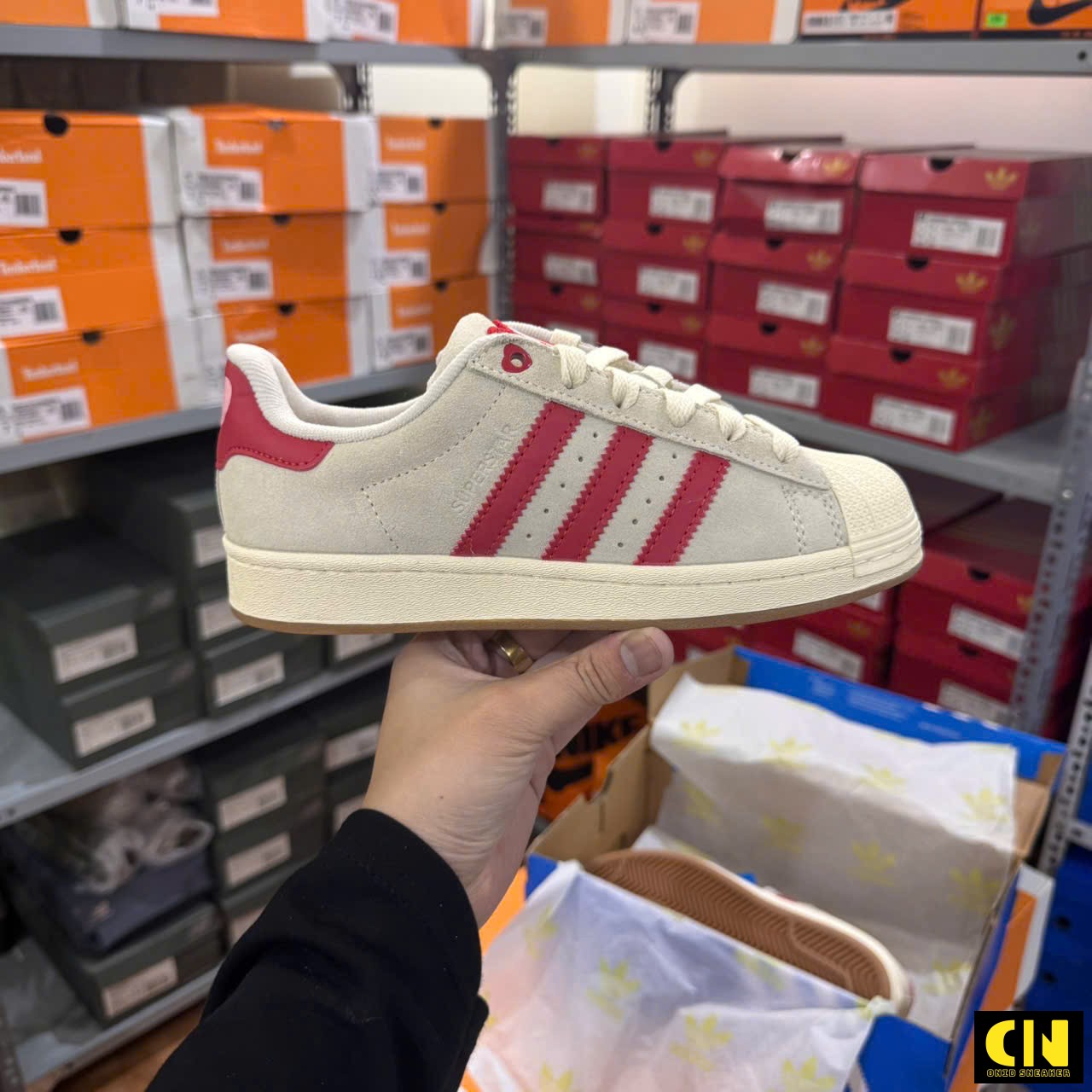 Giày Adidas Superstar 2 Valentine Cream White Full Box Giày Adidas Superstar 2 Valentine Cream White Full Box
