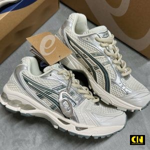 Giay Asics Gel Kayano 14 Mau Trang Bac Kem Bac Giày Asics GEL-Kayano 14 Màu Trắng Bạc Kem Bạc