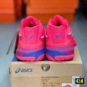 Giay Asics Gel Resolution X Hong Neon Xanh Duong Giày Asics Gel-Resolution X Hồng Neon Xanh Dương