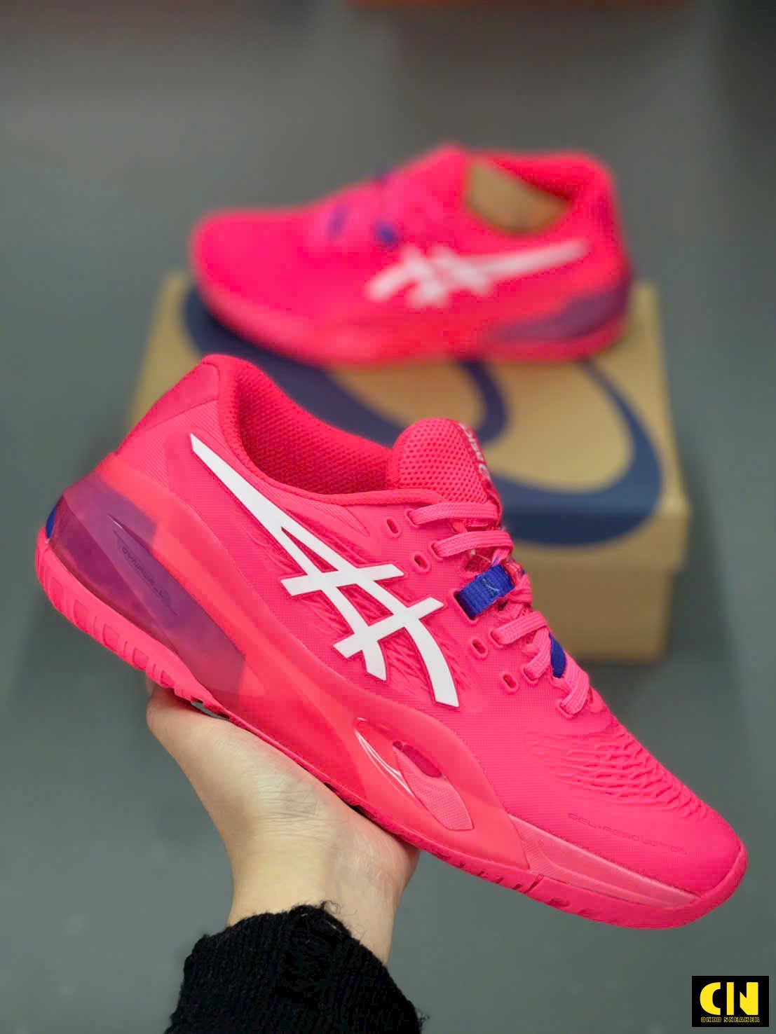 Giày Asics Gel-Resolution X Rose Pink Blue Giày Asics Gel-Resolution X Rose Pink Blue