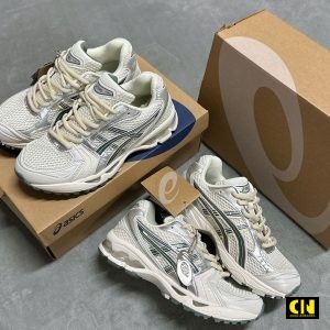 Giay Asics Kayano 14 Mau Kem Bac Reu Giày Asics Kayano 14 Màu Kem Bạc Rêu
