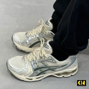 Giay Asics Kayano 14 Mau Trang Bac Phoi Reu Giày Asics Kayano 14 Màu Trắng Bạc Phối Rêu