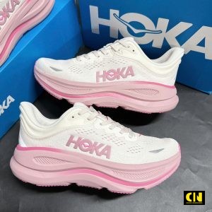 Giay Chay Bo Nu Hoka Clifton 10 Hong Trang Giày Chạy Bộ Nữ Hoka Clifton 10 Hồng Trắng