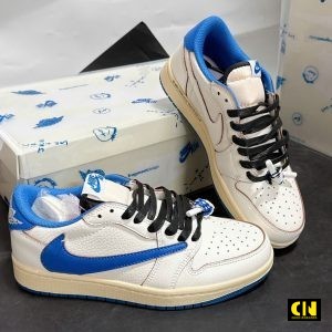 Giay Jd1 Jordan 1 Travis Scott Sail Military Blue Giày JD1 Jordan 1 Travis Scott Sail Military Blue