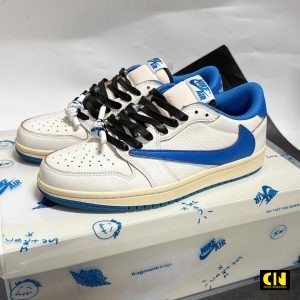 Giay Jordan 1 Co Thap Swoosh Nguoc Mau Xanh Blue Giày Jordan 1 Cổ Thấp Swoosh Ngược Màu Xanh Blue