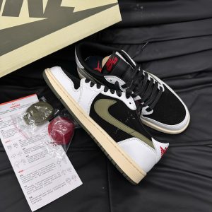 Giay Jordan 1 Low Travis Scott Olive Giày Jordan 1 Low Travis Scott Olive