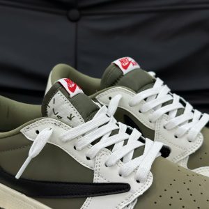 Giay Jordan 1 Travis Scott Mau Xanh Olive Giày Jordan 1 Travis Scott Màu Xanh Olive