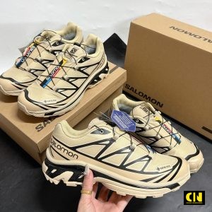 Giay Nam Nu Salomon Xt 6 Gore Tex Mau Nau Kem Giày Nam Nữ Salomon XT-6 Gore-Tex Màu nâu Kem