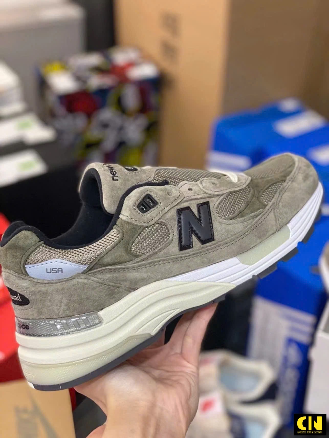 Giày New Balance 992 Jjjjound Rêu Brown Giày New Balance 992 JJJJound Rêu Brown