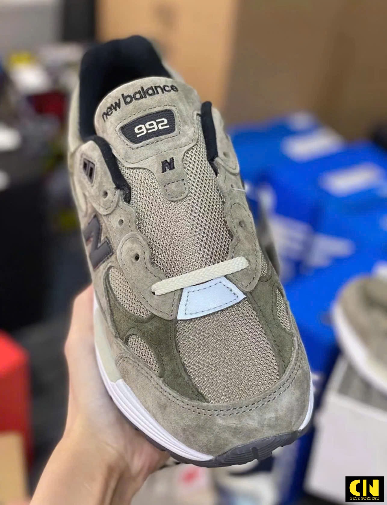 Giày New Balance 992 Jjjjound Xám Rêu Silver Giày New Balance 992 JJJJound Xám Rêu Silver