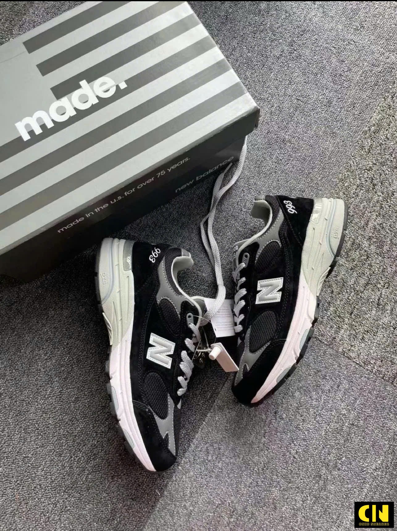 Giày New Balance 993 Made In Usa Black White Giày New Balance 993 Made In USA Black White