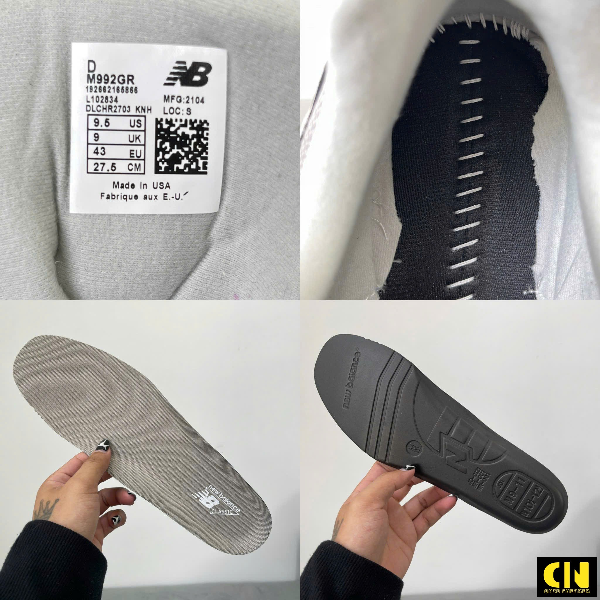 Giày New Balance Bản Đặc Biệt Phối Màu 992 Grey White Classic Giày New Balance Bản Đặc Biệt Phối Màu 992 Grey White Classic