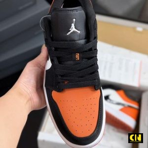 Giay Nike Air Jordan 1 Low Gs Black Orange Giày Nike Air Jordan 1 Low GS Black Orange