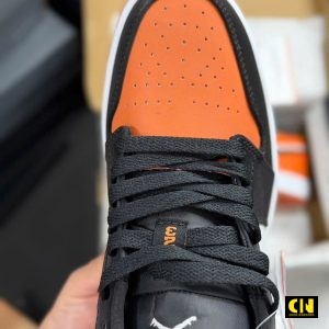 Giay Nike Air Jordan 1 Low Gs Shattered Backboard Cam Den Giày Nike Air Jordan 1 Low GS Shattered Backboard Cam Đen