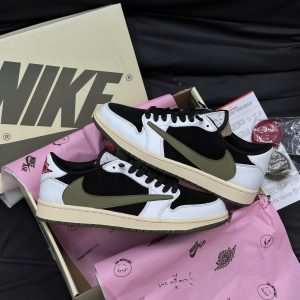 Giay Nike Air Jordan 1 Travis Scott Retro Low Og Sp Olive Giày Nike Air Jordan 1 Travis Scott Retro Low OG SP Olive