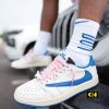 Giay Nike Air Jordan 1 Travis Scott Sail Military Blue Giày Nike Air Jordan 1 Travis Scott Sail Military Blue