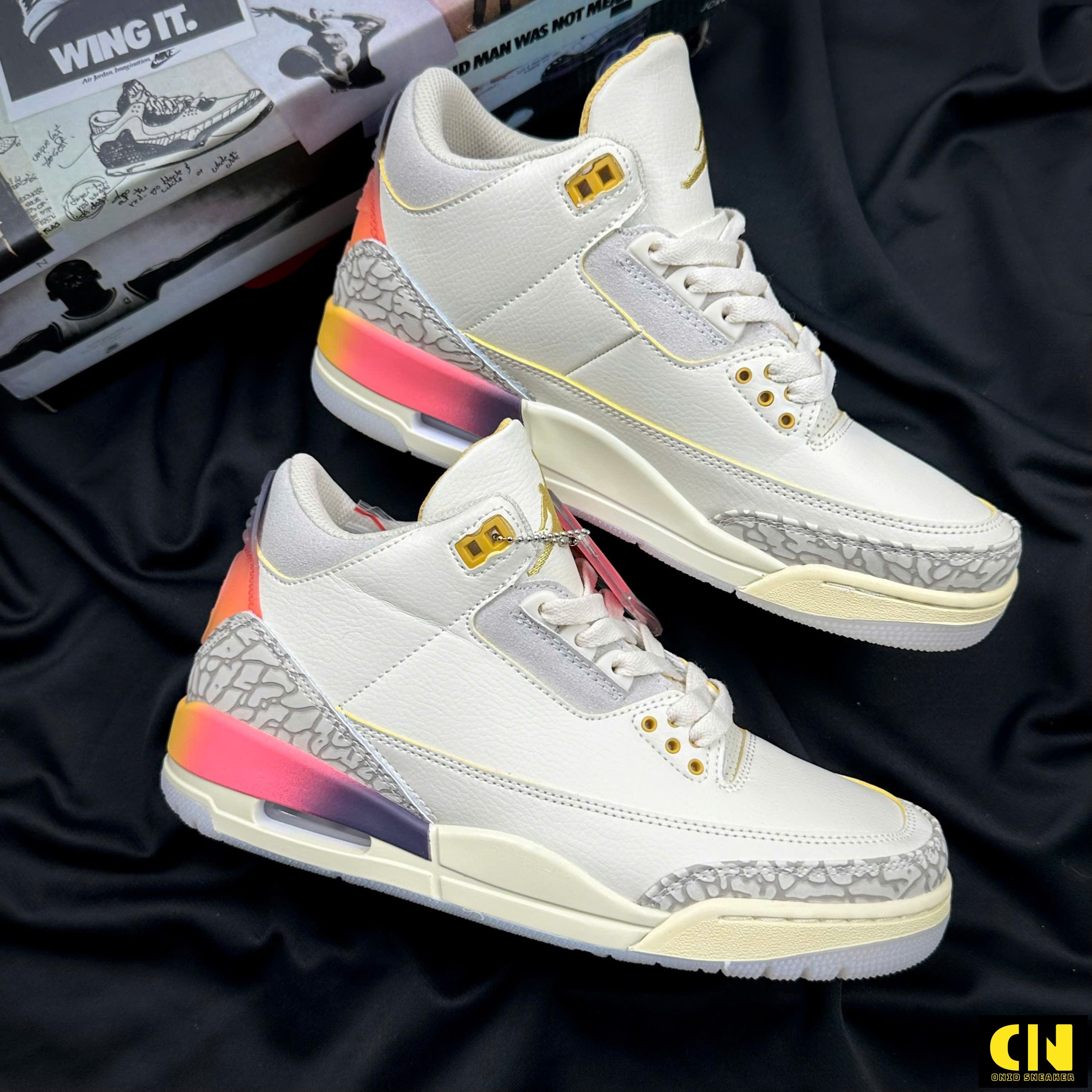 Giày Nike Air Jordan 3 Phối Màu Hoàng Hôn Sunset Giày Nike Air Jordan 3 Phối Màu Hoàng Hôn Sunset