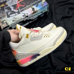 Giay Nike Air Jordan 3 Retro Sp Sunset Trang Kem Vang Cam Giày Nike Air Jordan 3 Retro SP Sunset Trắng Kem Vàng Cam