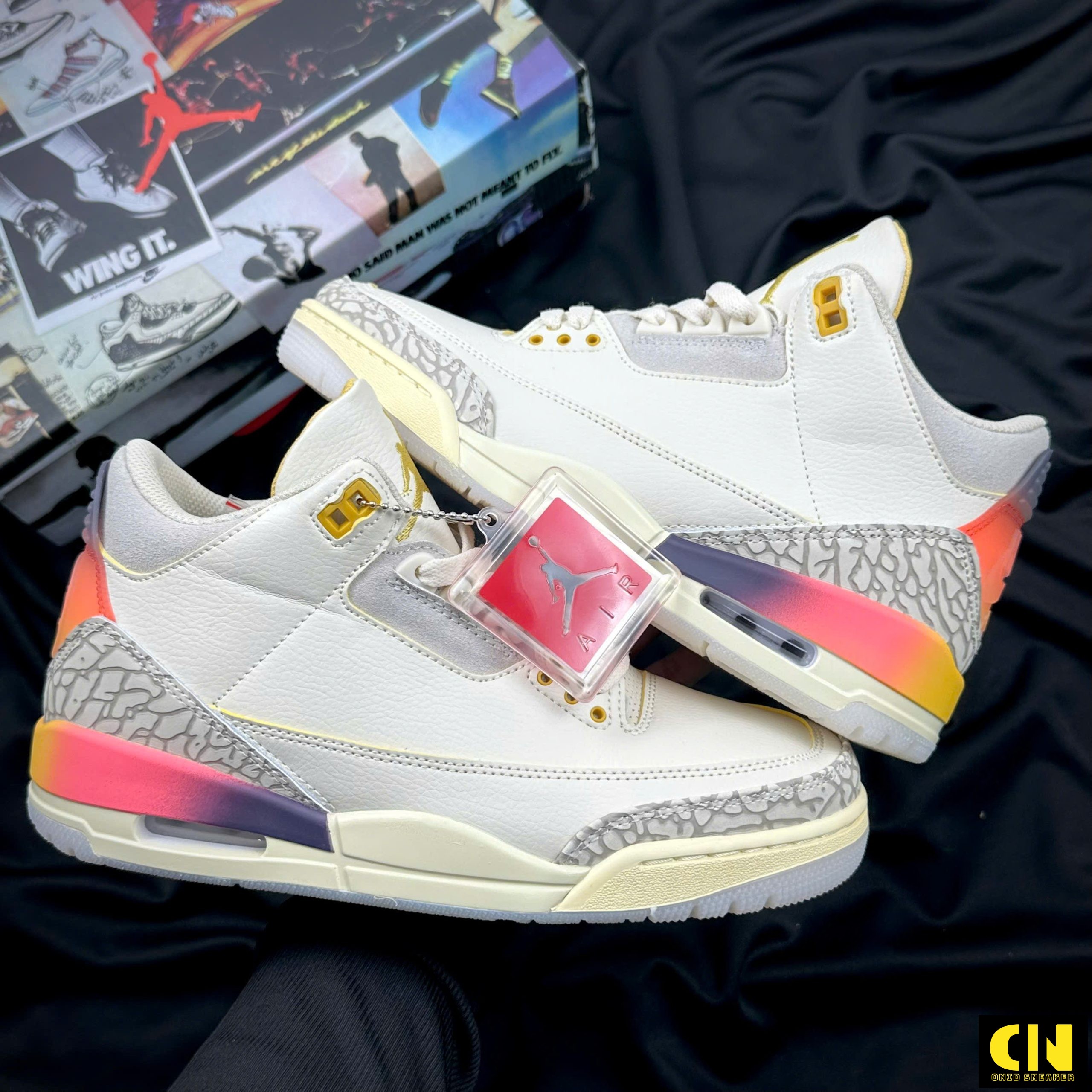 Giày Nike Air Jordan 3 Retro Sp Sunset Trắng Kem Giày Nike Air Jordan 3 Retro SP Sunset Trắng Kem
