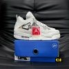 Giay Nike Air Jordan 4 Mau Xam Bac Metallic Giày Nike Air Jordan 4 Màu Xám Bạc Metallic