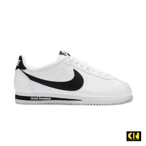 Giay Nike Classic Cortez Leather White Black 807471 101 Giày Nike Classic Cortez Leather White Black 807471-101