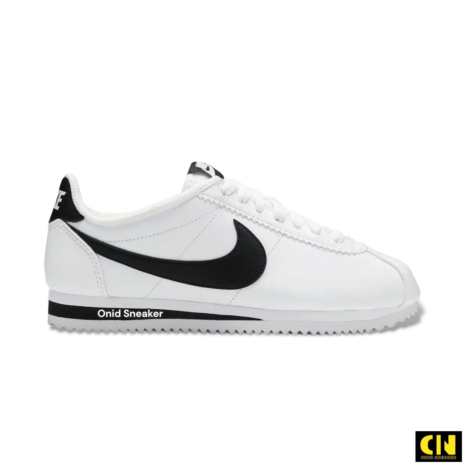 Giày Nike Classic Cortez Leather White Black 807471-101 Giay Nike Classic Cortez Leather White Black 807471 101