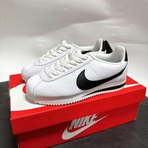 Giay Nike Cortez Leather White Black Giày Nike Cortez Leather White Black