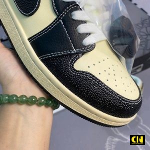 Giay Nike Jordan 1 Low Woven Cream Black Giày Nike Jordan 1 Low Woven Cream Black