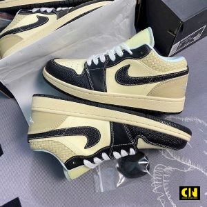 Giay Nike Jordan 1 Low Woven Den Nau Giày Nike Jordan 1 Low Woven Đen Nâu