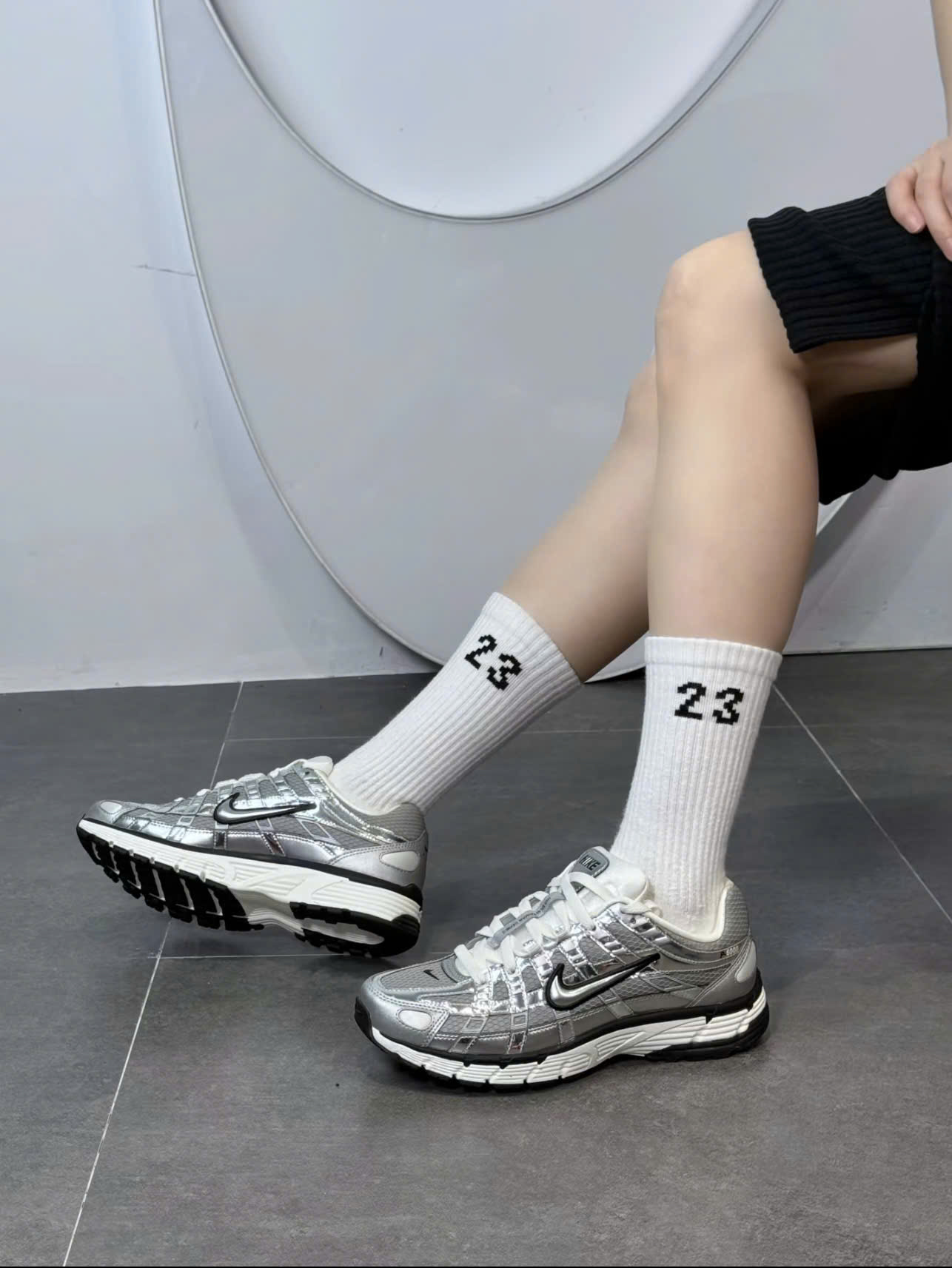 Giày Nike P-6000 Metallic Silver White Like Auth Giày Nike P-6000 Metallic Silver White Like Auth