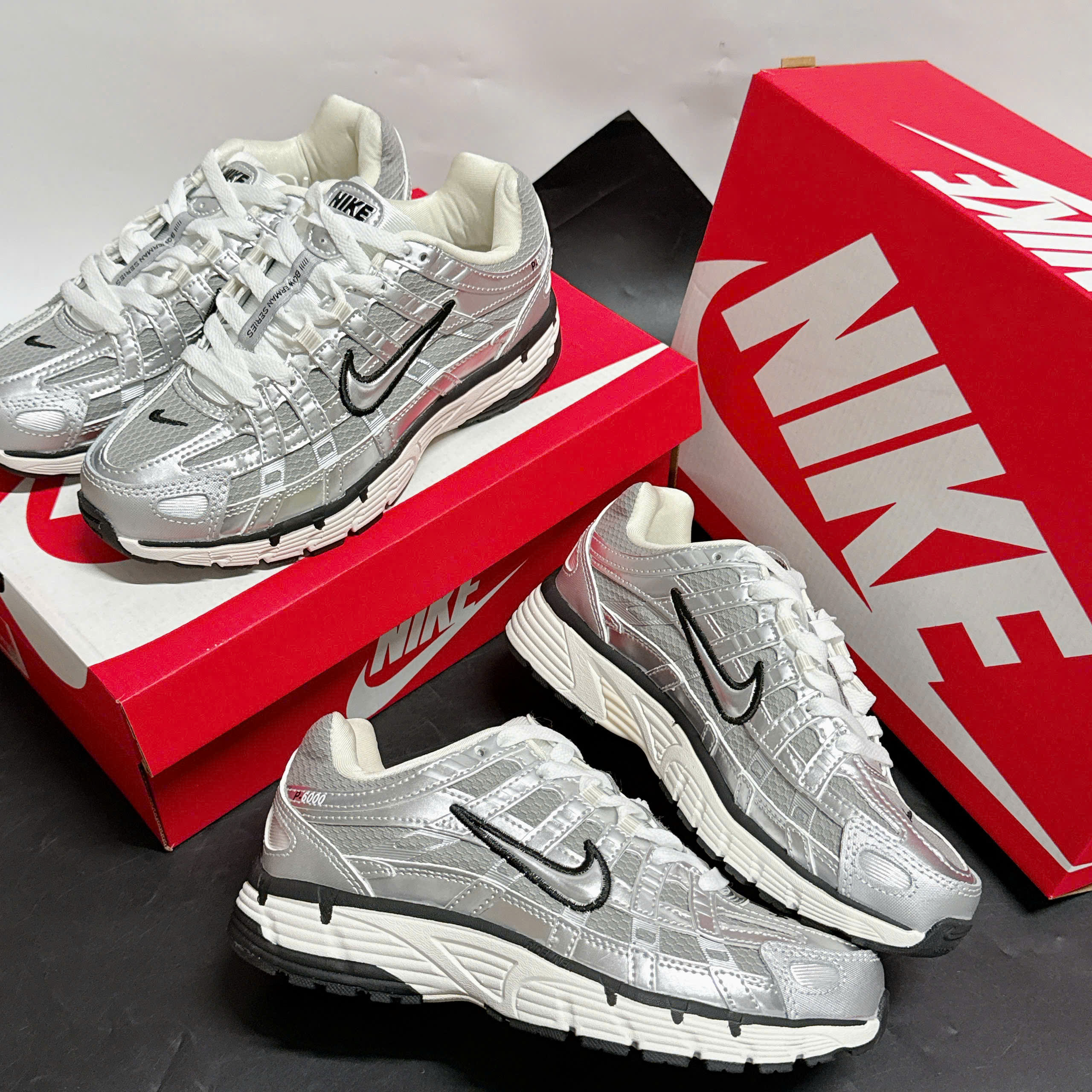 Giày Nike P6000 Metallic Silver Xám Bạc Giày Nike P6000 Metallic Silver Xám Bạc