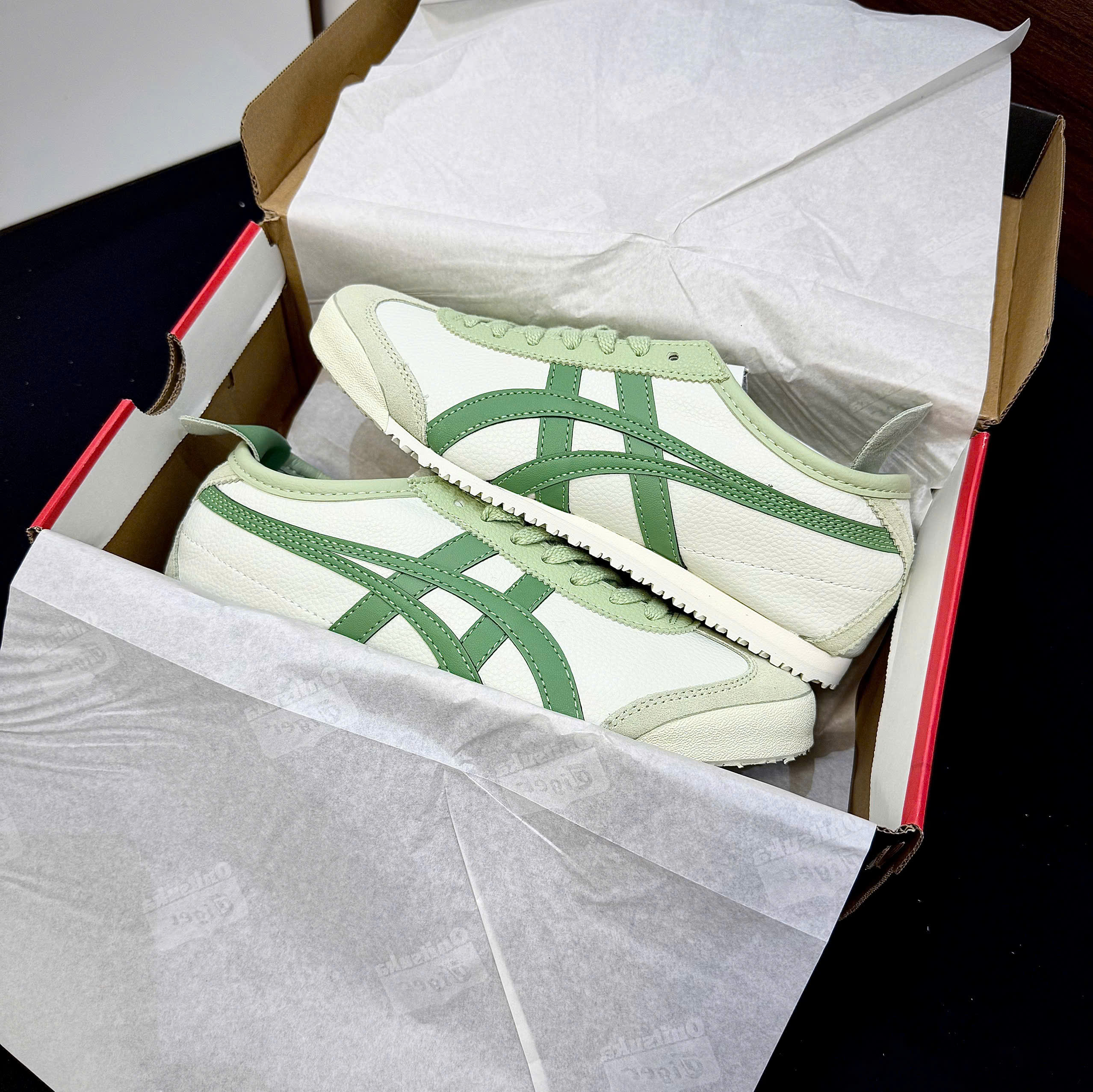 Giày Onitsuka Tiger Mexico 66 Airy Green Trắng Xanh Giày Onitsuka Tiger Mexico 66 Airy Green Trắng Xanh
