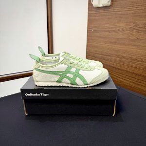 Giay Onitsuka Tiger Mexico 66 Mau Trang Kem Soc Xanh La Giày Onitsuka Tiger Mexico 66 Màu Trắng Kem Sọc Xanh Lá