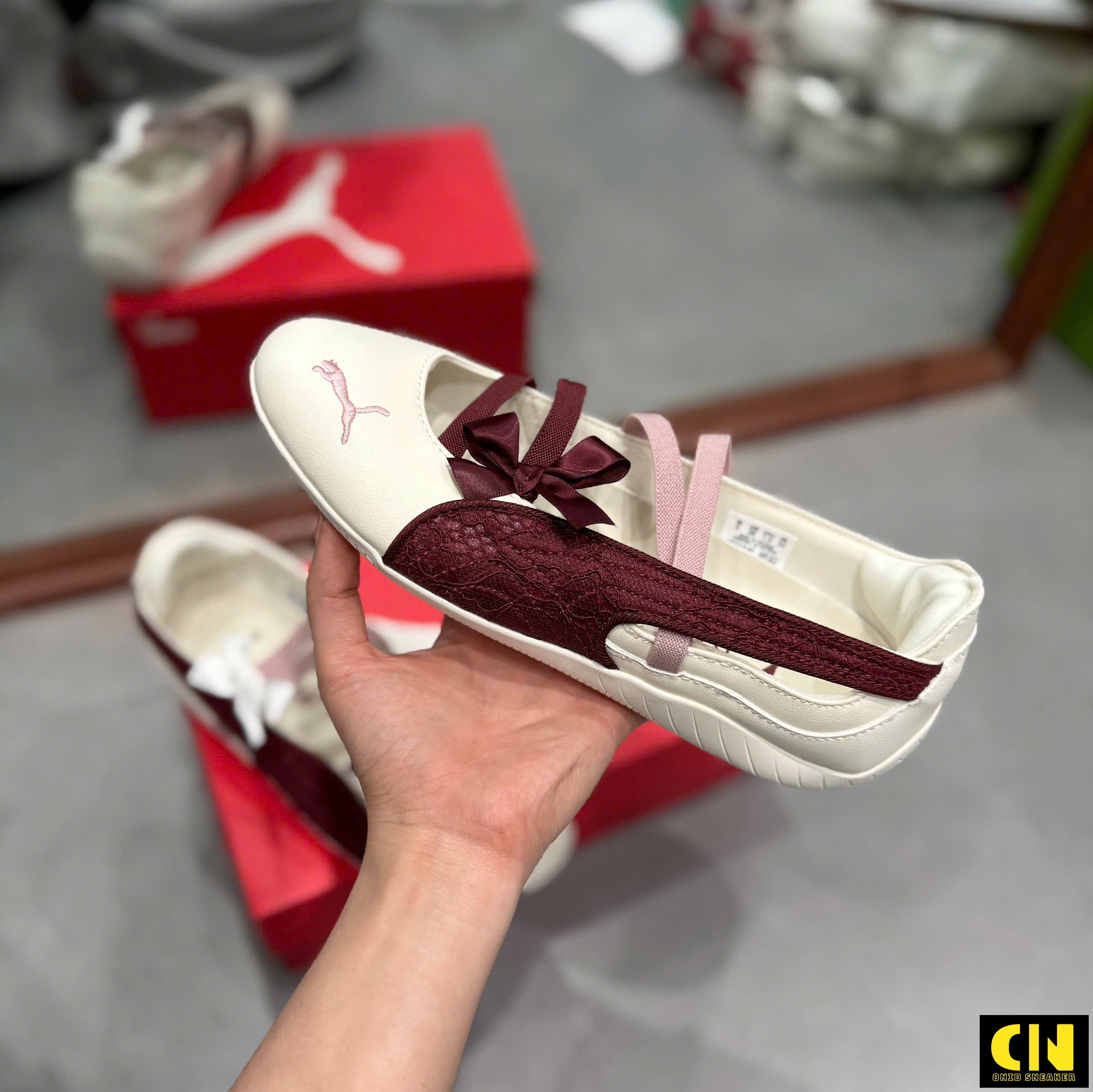 Giày Puma Speedcat Ballet Exclusive Lace T White Red Giày Puma Speedcat Ballet Exclusive Lace T White Red