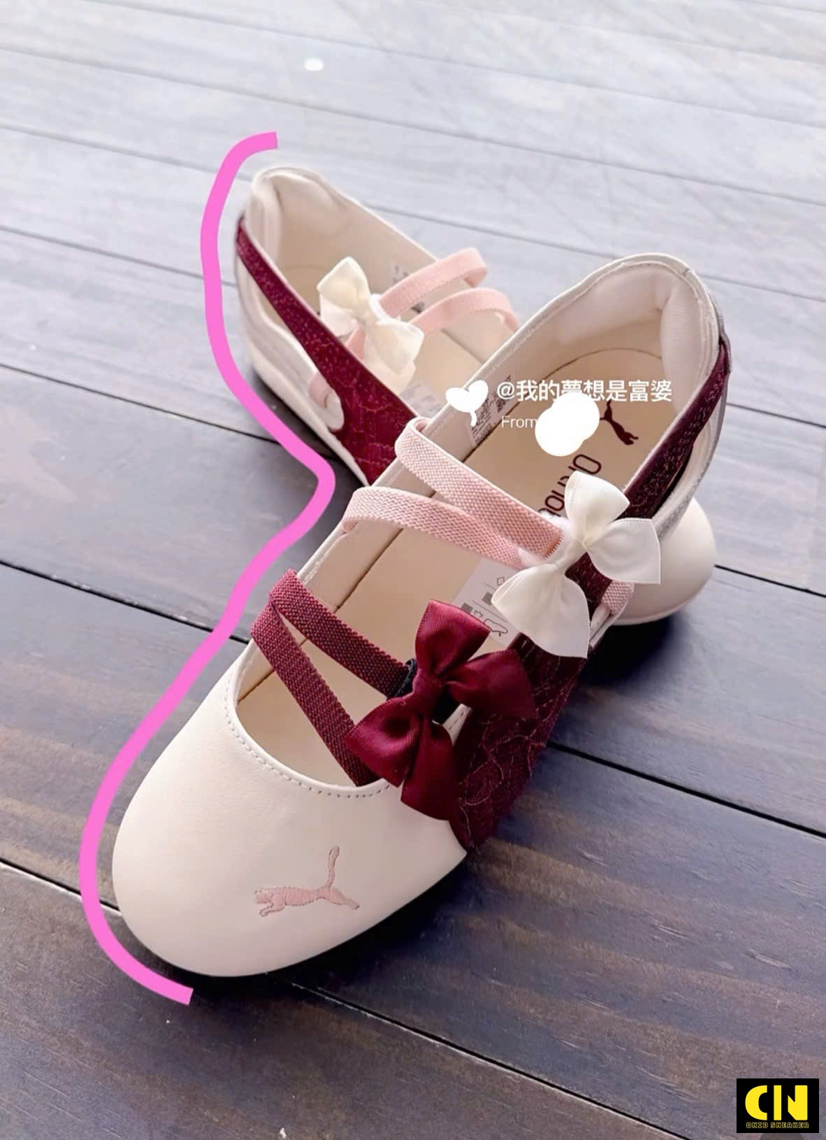 Giày Puma Speedcat Ballet Màu Trắng Đỏ Rượu Giày Puma Speedcat Ballet Màu Trắng Đỏ Rượu