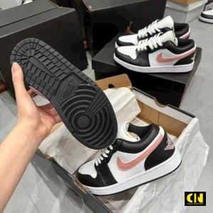 Giay Sneaker Air Jordan 1 Low Black Rust Pink Black Giày Sneaker Air Jordan 1 Low Black Rust Pink Black