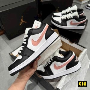 Giay Sneaker Jordan 1 Low Rust Pink Den Hong Giày Sneaker Jordan 1 Low Rust Pink Đen Hồng
