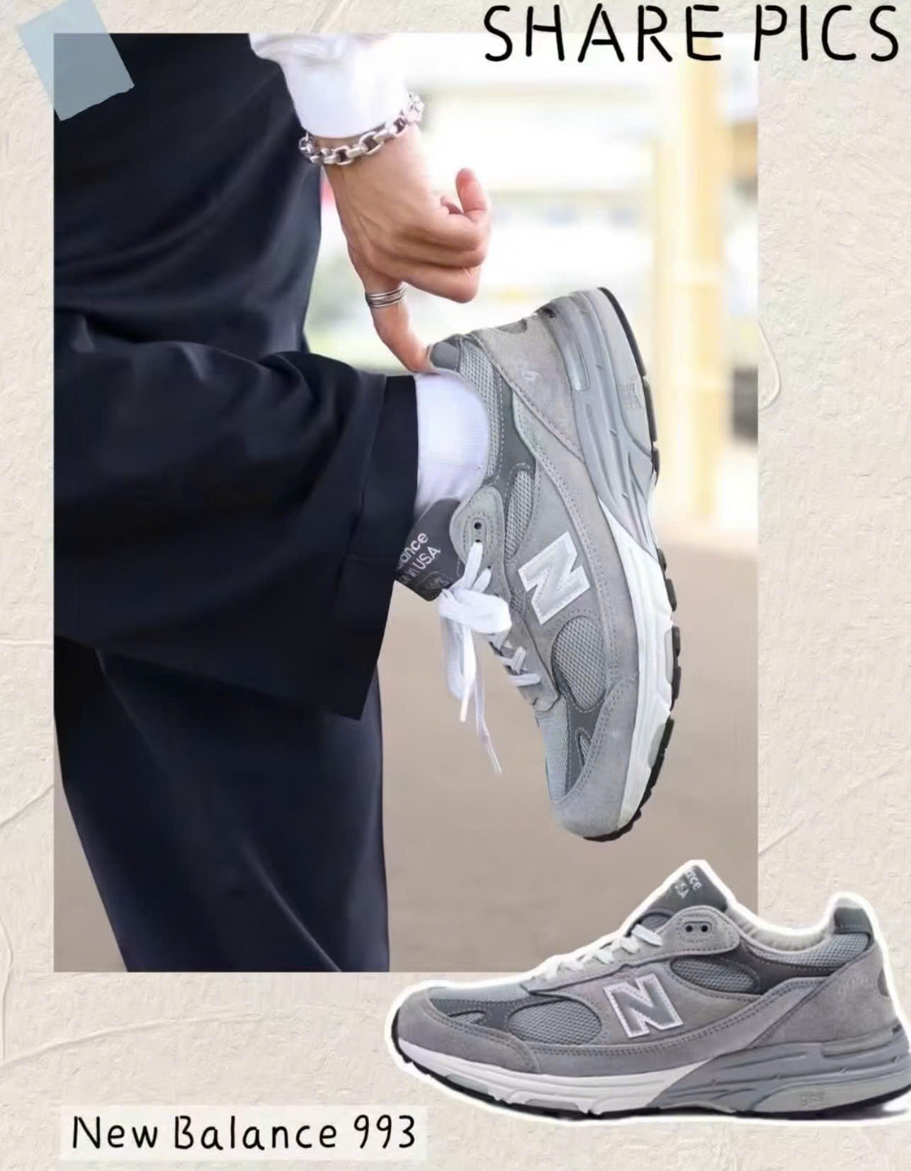 Giày Sneaker New Balance 993 Made In Usa White Grey Giày Sneaker New Balance 993 Made In USA White Grey