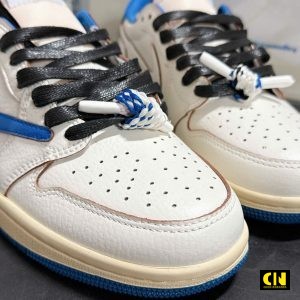 Giay Sneaker Nike Air Jordan 1 Low Travis Scott White Blue Giày Sneaker Nike Air Jordan 1 Low Travis Scott White Blue