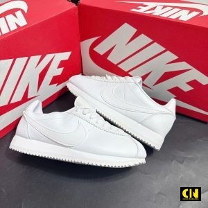 Giay Sneaker Nike Cortez 23 Premium Triple White Giày Sneaker Nike Cortez 23 Premium Triple White